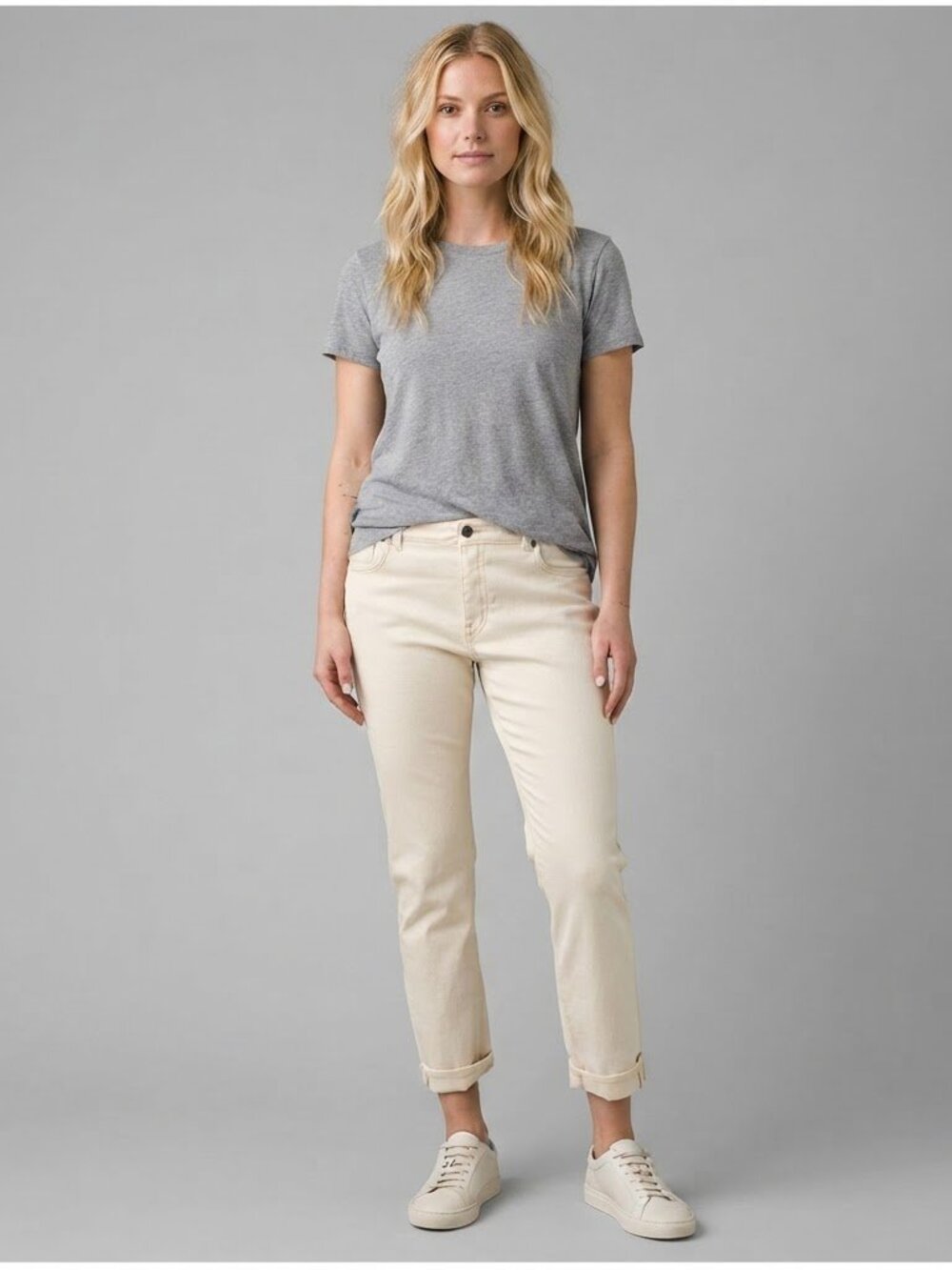 Prana Buxton Slim Boyfriend Jeans Cropped Button Fly Organic Cotton 2/26 NWT